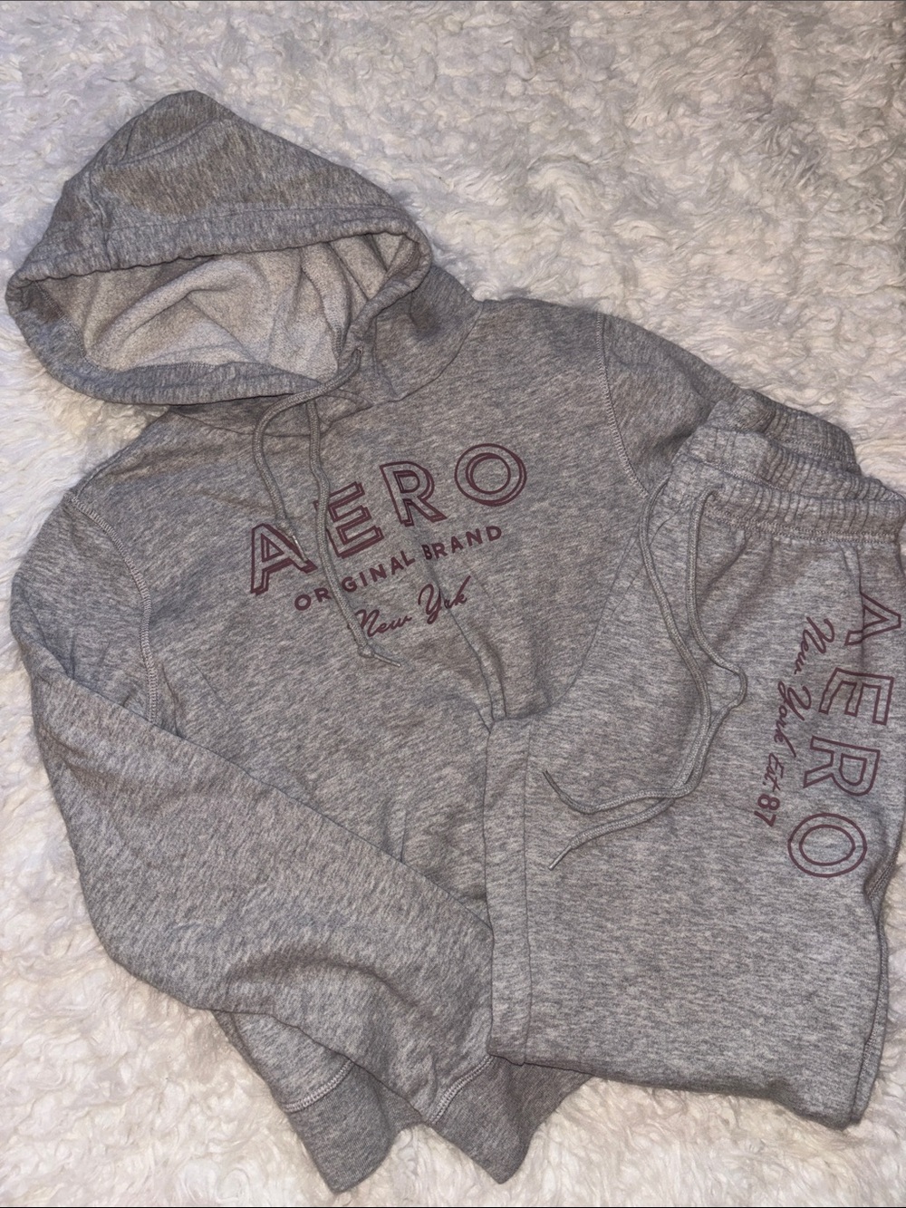 Aeropostale Fleece Hoodie & Jogger Set, Size S